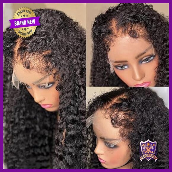13x4 HD Lace Front Wig Human Hair Pre Plucked Deep Wave 180% Density